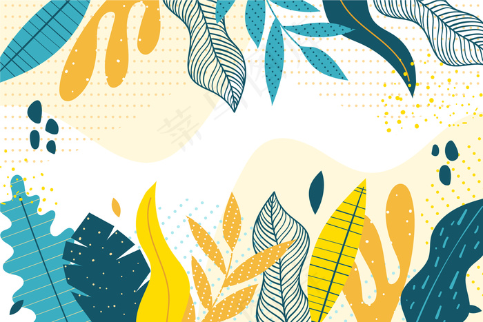 平面图案花卉壁纸设计