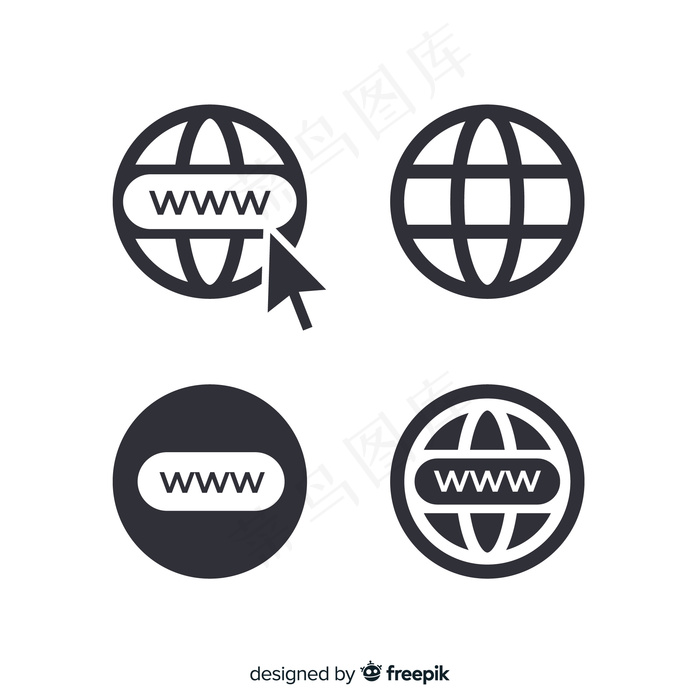 Www图标eps,ai矢量模版下载