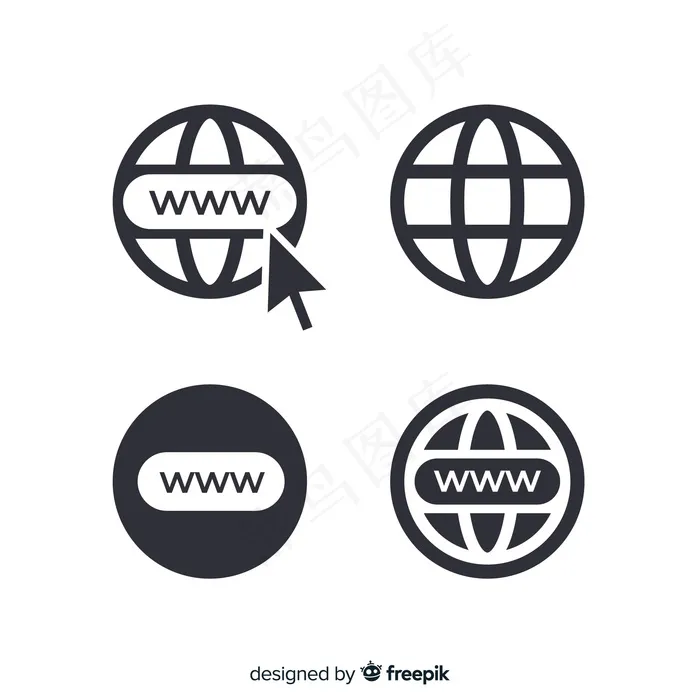 Www图标eps,ai矢量模版下载