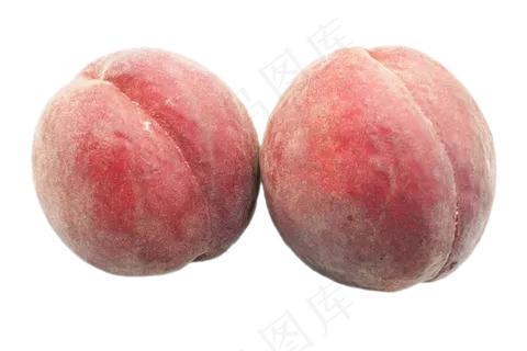 两个水果桃子