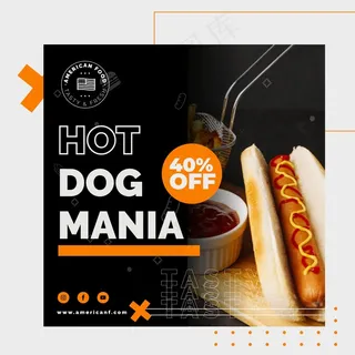 美国食品宣传单,DM传单模板