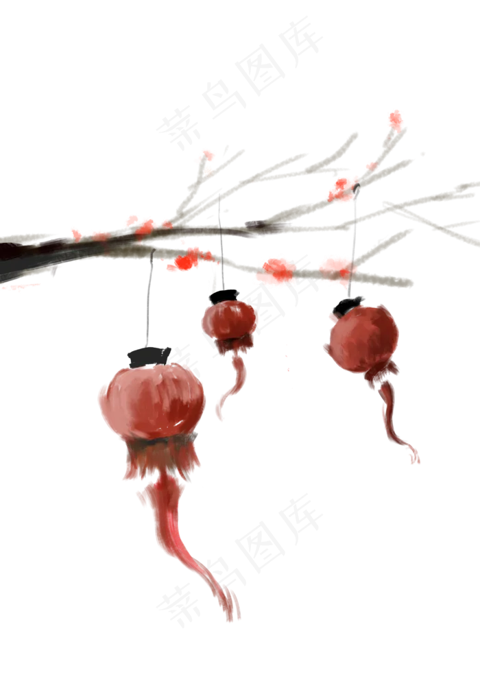 灯笼中国风红色灯笼(2480X3508(DPI:300))psd模版下载
