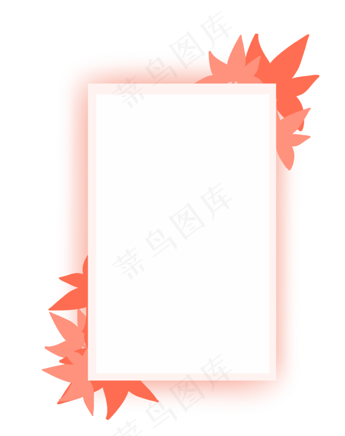 红色枫叶立秋边框(2480X3137(DPI:300))psd模版下载