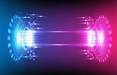 带光的未来式hud gui显示面板的抽象背景