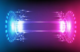 带光的未来式hud gui显示面板的抽象背景