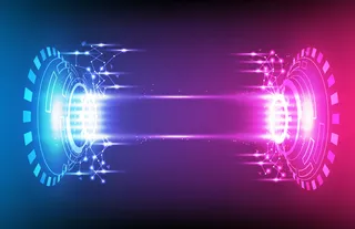 带光的未来式hud gui显示面板的抽象背景