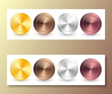 收藏金、玫瑰金、银、铬、青铜放射状金属梯度。明亮的金属板有金，银，铬，青铜的效果。