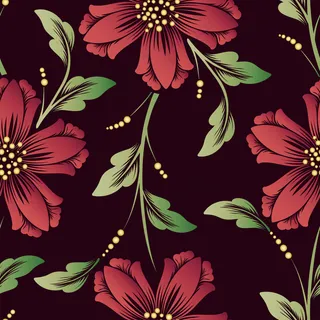 矢量花无缝图案元素。优雅的背景纹理。古典奢华的老式花卉装饰，无缝纹理的壁纸，纺织品，包装。