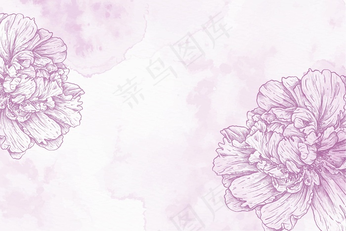 紫色粉彩手绘背景eps,ai矢量模版下载