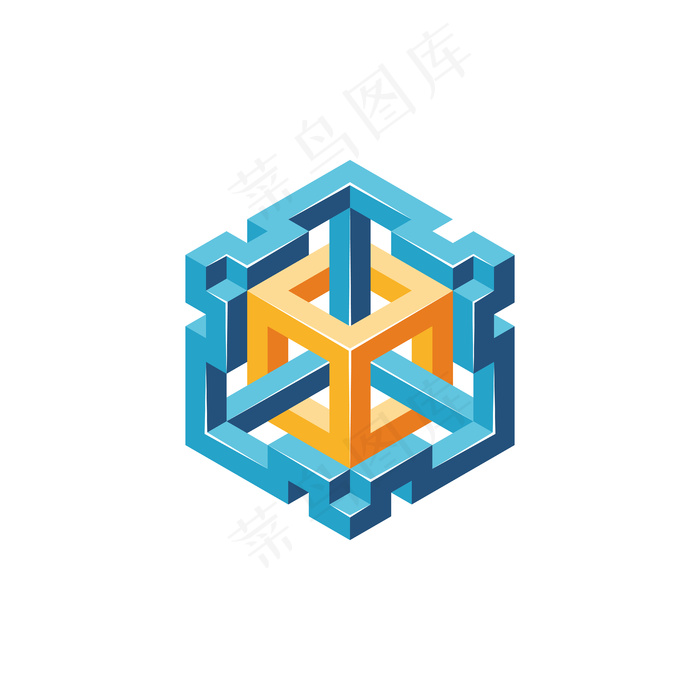 抽象等距元素eps,ai矢量模版下载