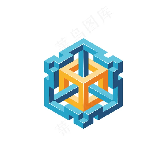 抽象等距元素eps,ai矢量模版下载