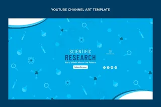 Flat science youtube频道模板