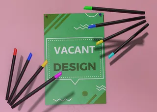 宣传单,DM传单和铅笔的企业标识模板