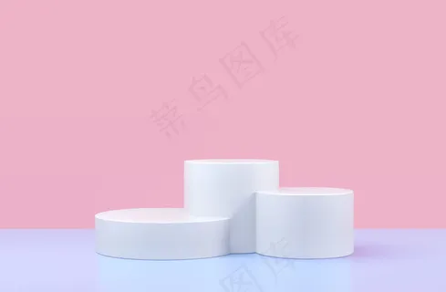 圆形讲台、台座或平台，化妆品展示的背景。