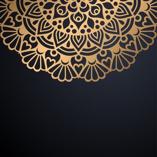 金色矢量豪华装饰曼荼罗设计背景