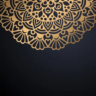 金色矢量豪华装饰曼荼罗设计背景