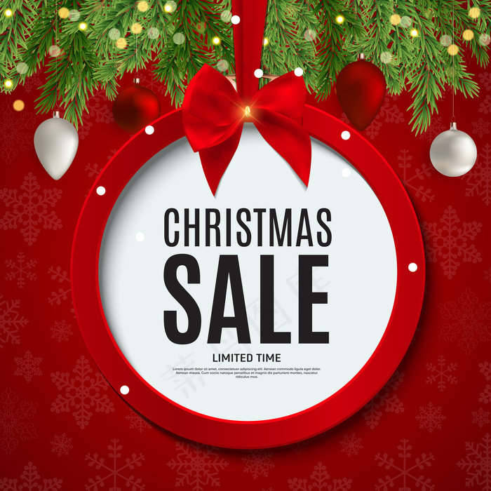 圣诞和新年促销横幅banner