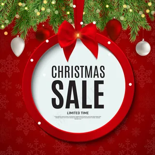 圣诞和新年促销横幅banner