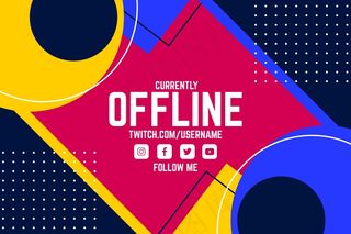 脱机twitch横幅banner模板