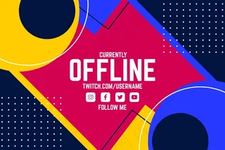 脱机twitch横幅banner模板
