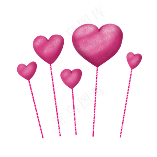 情人节紫色爱心气球