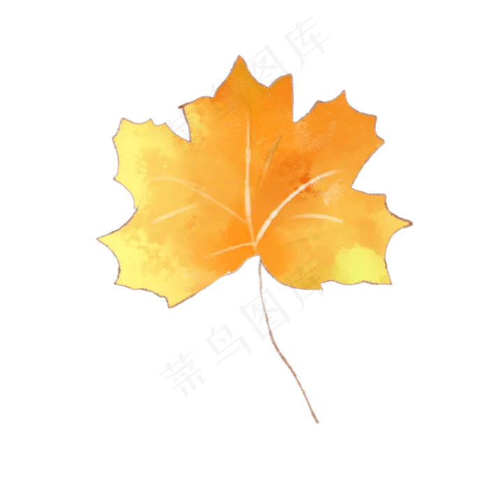 手绘秋天枫叶可商用元素(2000X2000(DPI:299))psd模版下载