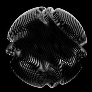 单色背景上的抽象球体