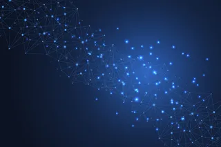 抽象的神经丛背景，有连接的线和点。