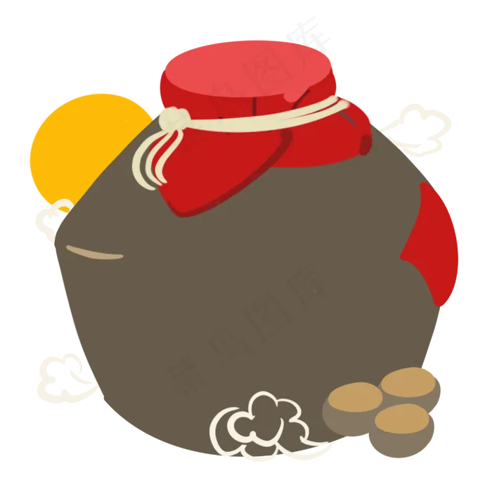 中秋酒坛边框(3000X3000(DPI:300))psd模版下载