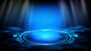 蓝色未来技术hud显示界面的抽象背景