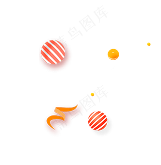 彩色双十一圆球装饰元素