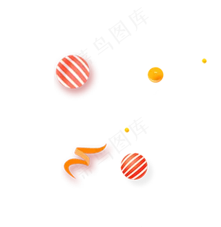 彩色双十一圆球装饰元素