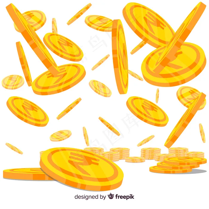 印度卢比硬币eps,ai矢量模版下载