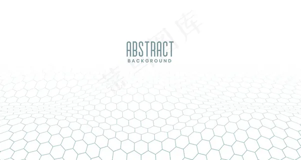 白色六边形数字抽象背景