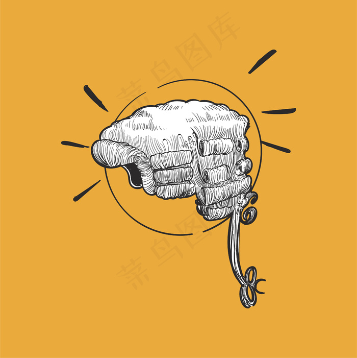 正义概念手绘插图eps,ai矢量模版下载