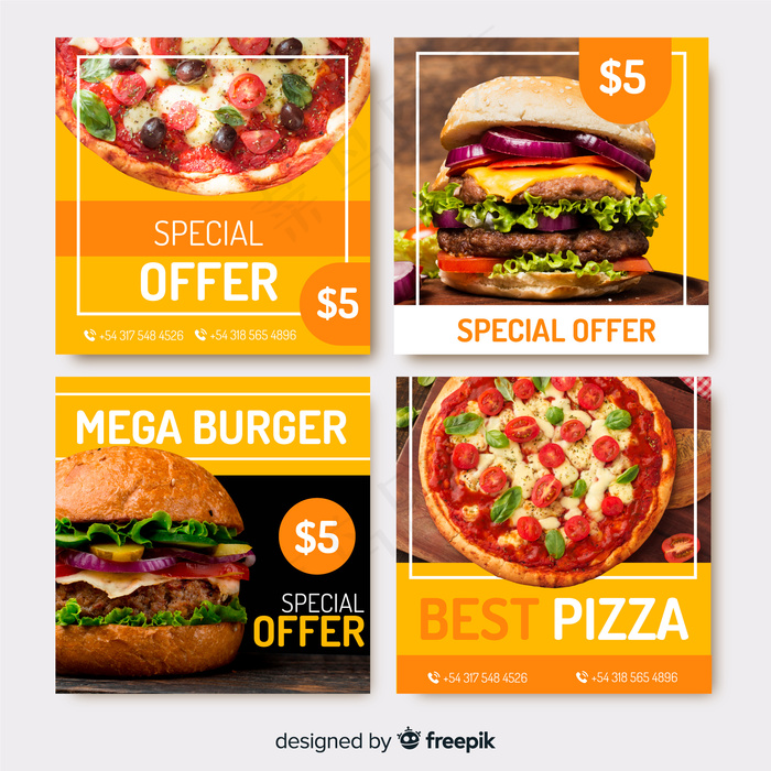 带照片的烹饪模板集