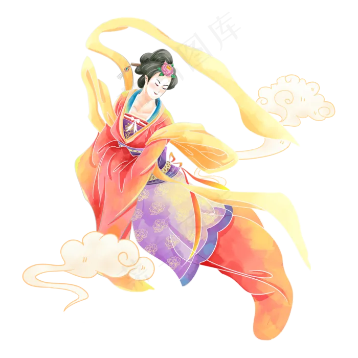 传统古典嫦娥素材(2000X2000(DPI:300))psd模版下载