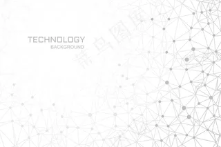 连接线多边形数字技术背景