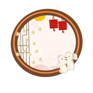 圆形中秋边框
