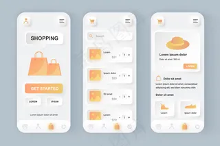 网上购物现代设计ui手机app