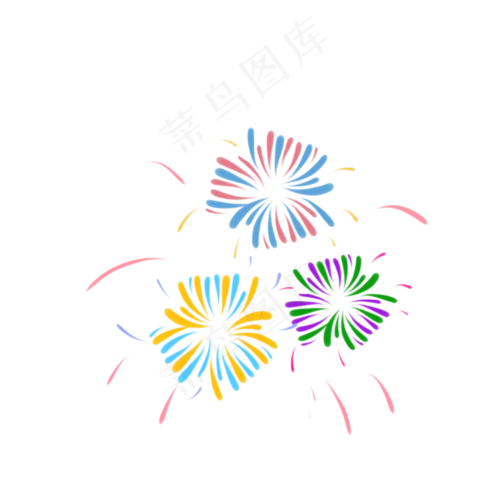 新年春节绚烂烟火(3000X3000(DPI:300))psd模版下载