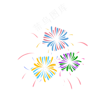 新年春节绚烂烟火