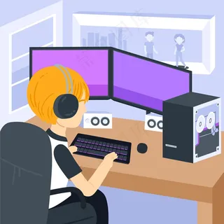 卡通游戏室插图