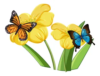 关闭在花的蝴蝶