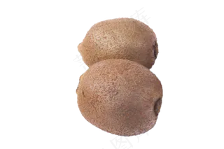 两个新鲜汁多的猕猴桃