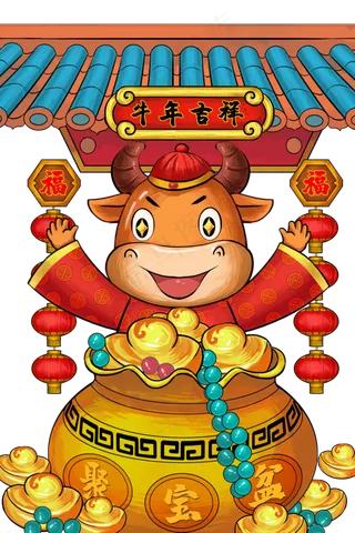 2021牛年牛春节新年新春