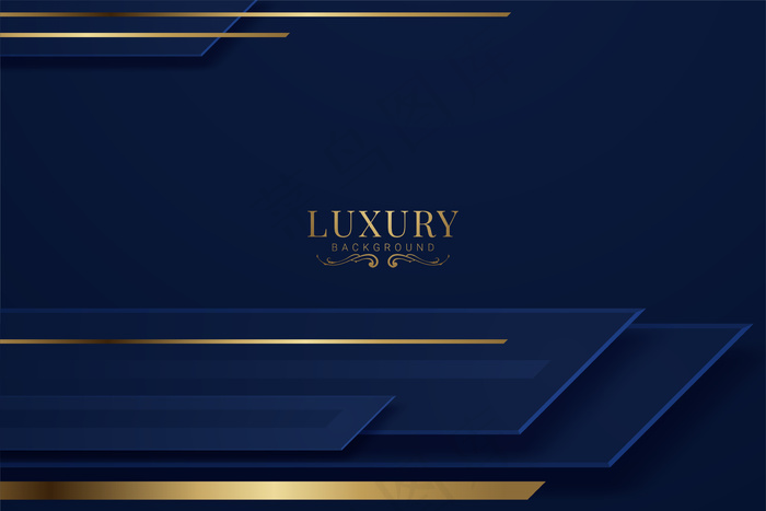 抽象深蓝纸背景三角形形状重叠层