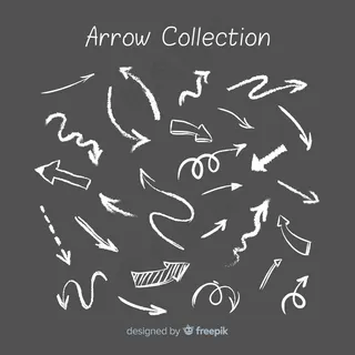 粉笔风格的箭头系列