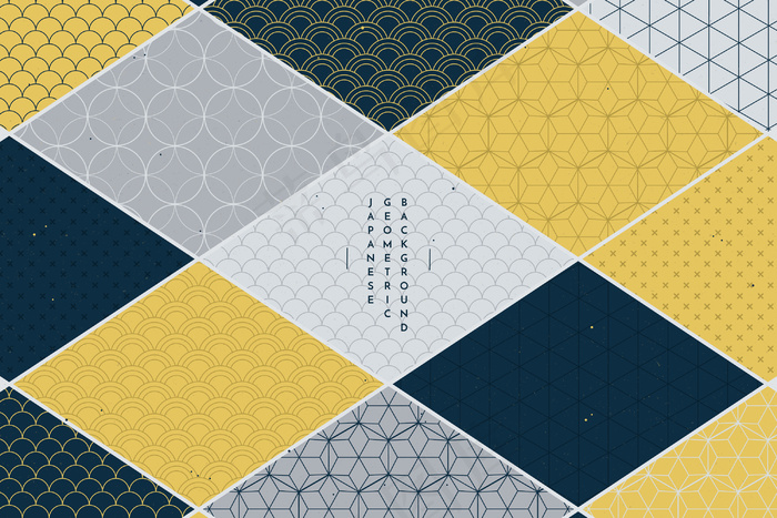 日式几何背景eps,ai矢量模版下载