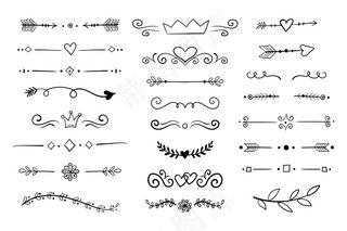 手绘装饰分隔器系列